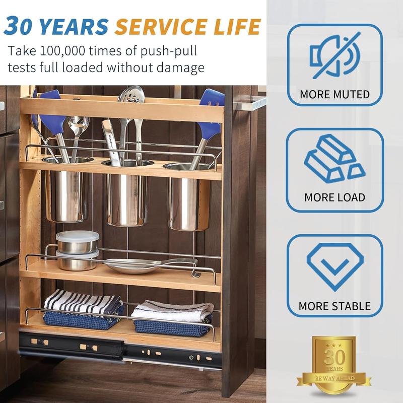 This set of 10 pairs of full extension drawer slides is designed for