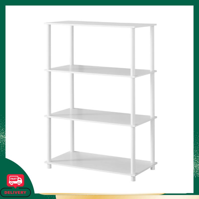 No Tools 4-Shelf Storage deals Bookshelf, White