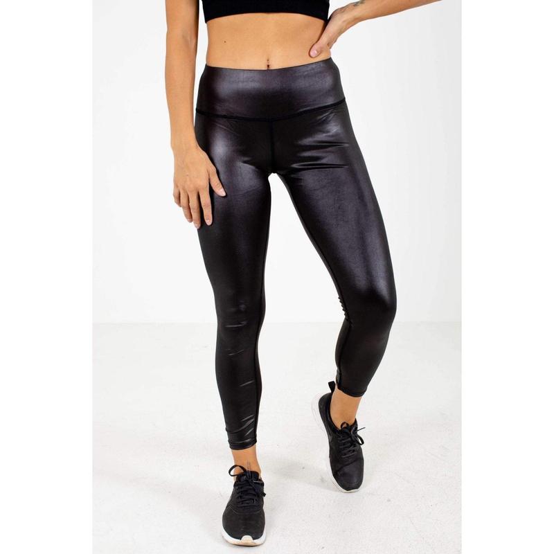 TikTok Shop Finish Line Faux Leather Activewear Leggings