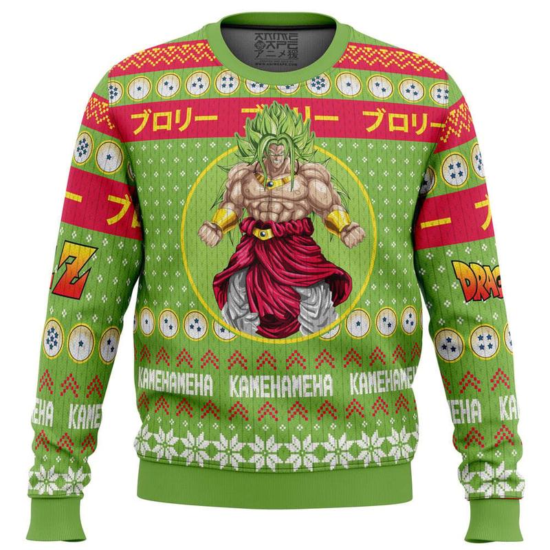 TikTok Shop Christmas Broly Dragon Ball Z Ugly Christmas Sweater