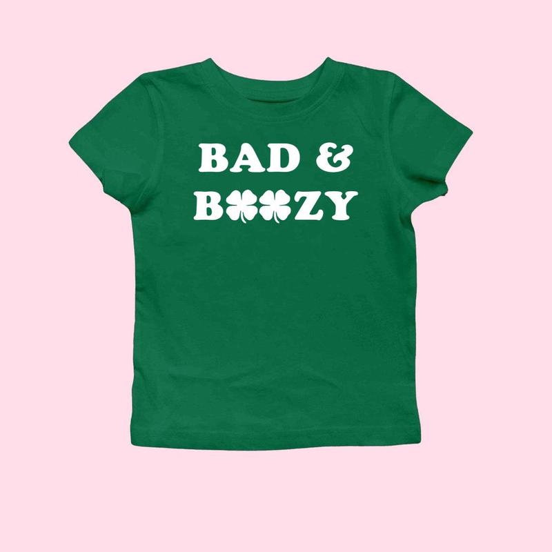 Bad And Boozy Shirt Shamrock Lucky St Patrick Day Drinking T-Shirt Bad And Boozy Shirt Shamrock Lucky St Patrick Day Drinking T-Shirt