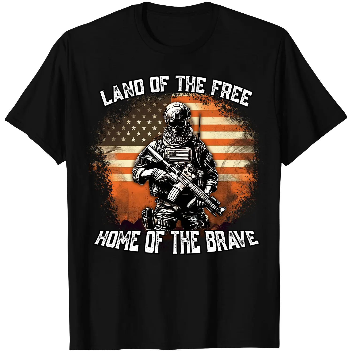 Land Of The Free Home Of The Brave U.S. Army Veteran T-Shirt Land Of The Free Home Of The Brave U.S. Army Veteran T-Shirt