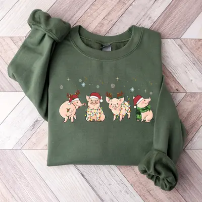 Cute pig sweatshirts best sale