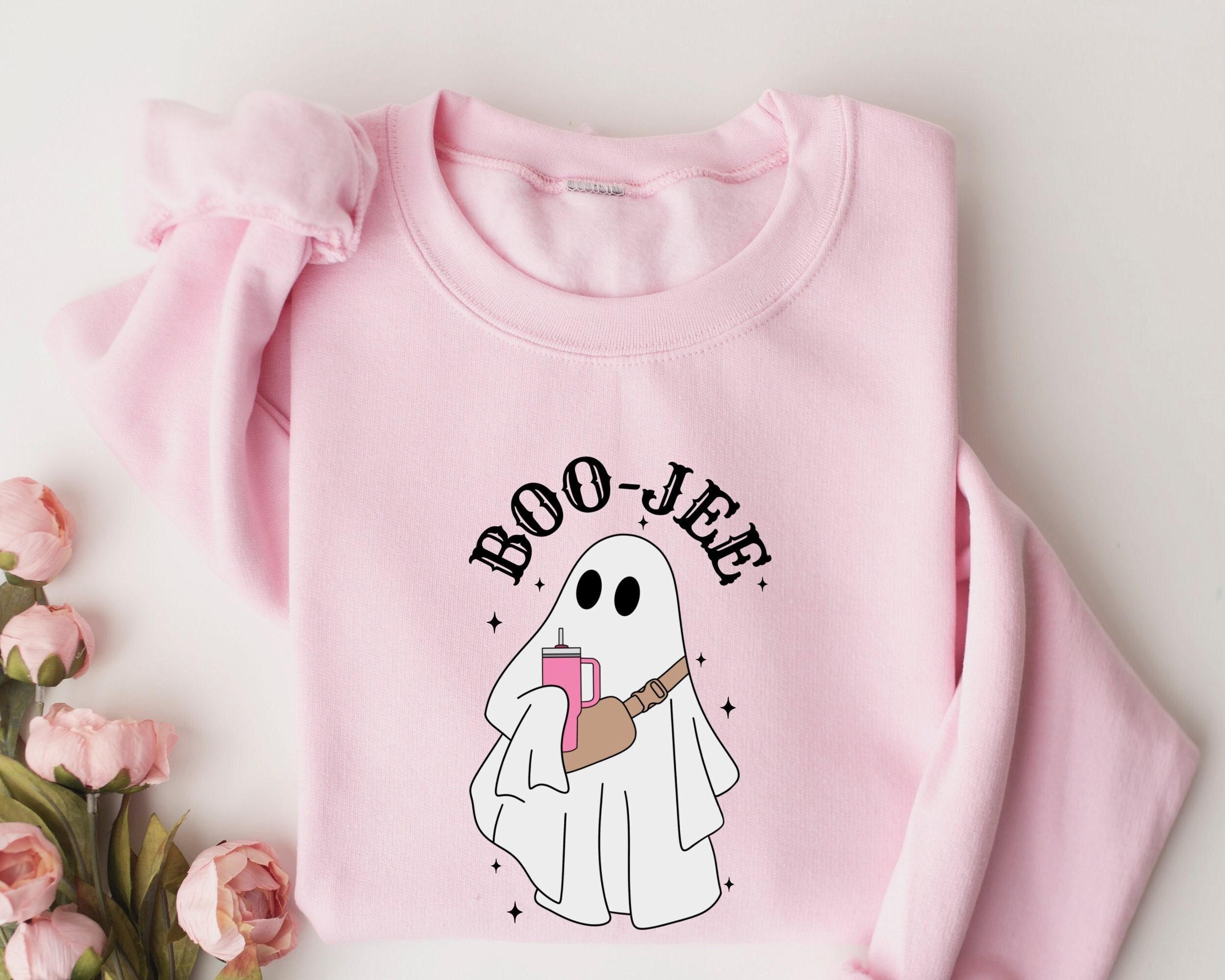 Halloween Ghost Sweatshirt – Hoodie – TShirt, Boo Jee Shirt, Boo Shirt, Spooky Ghost Hoodie, Spooky Season Ghost Sweater, Spooky Vibes Shirt, Halloween Gifts, Full Color