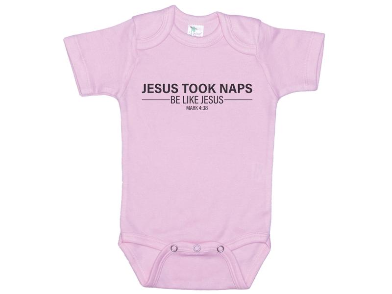 Jesus Takes Naps Be Like Jesus Mark 4:38 Baby Bodysuit Jesus Takes Naps Be Like Jesus Mark 4:38 Baby Bodysuit