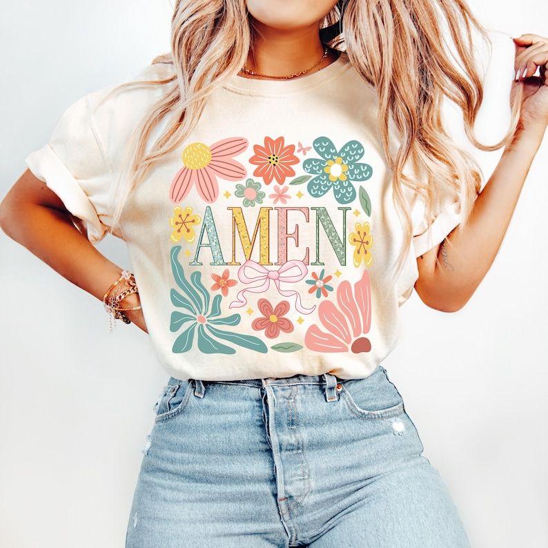 Amen Boho Christian T Shirt Amen Boho Christian T Shirt