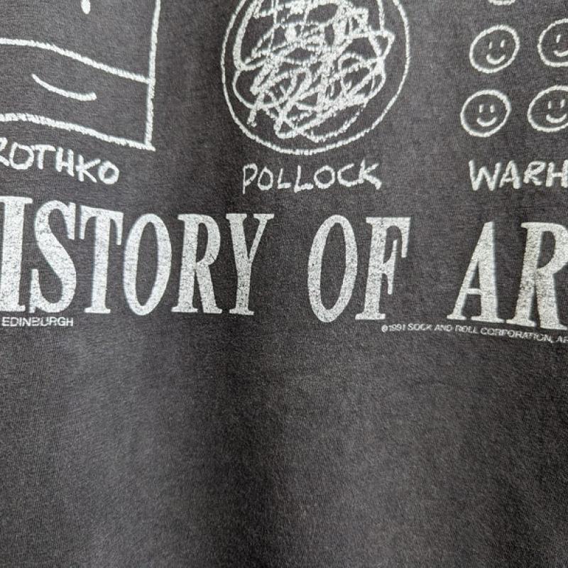 TikTok Shop: Vintage 1991 History Of Art T-Shirt Funny Smiley Faces Famous  Artists Donald Seitz Illustration Tee Size XL