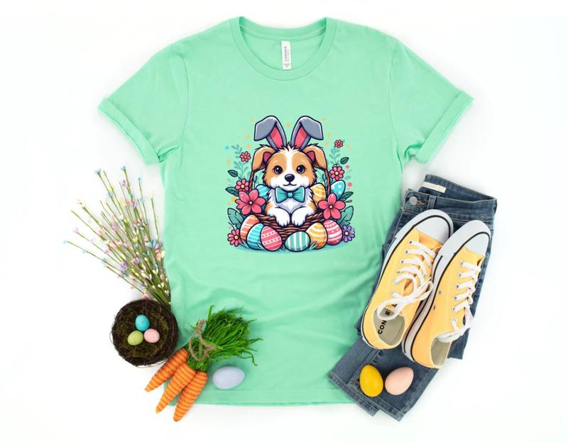 TikTok Shop Cute Dog Easter Shirt Happy Easter Shirt Poodle Easter Shirt Dog Mom Shirt Dog Lover Shirt Cute Easter Shirt Easter Dog Bunny