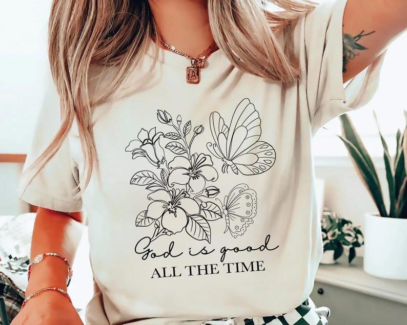 God is Good Boho Christian T Shirt God is Good Boho Christian T Shirt
