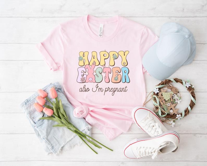 Hoppy Easter Im Pregnant Easter Pregnancy Announcement Shirt Hoppy Easter Im Pregnant Easter Pregnancy Announcement Shirt