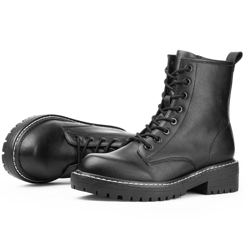 Womens black combat boots target sales