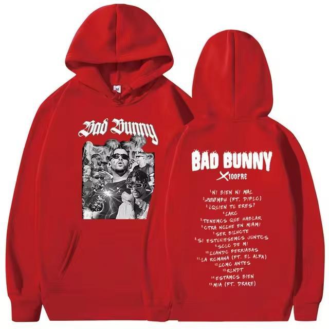 Bad orders bunny red hoodie