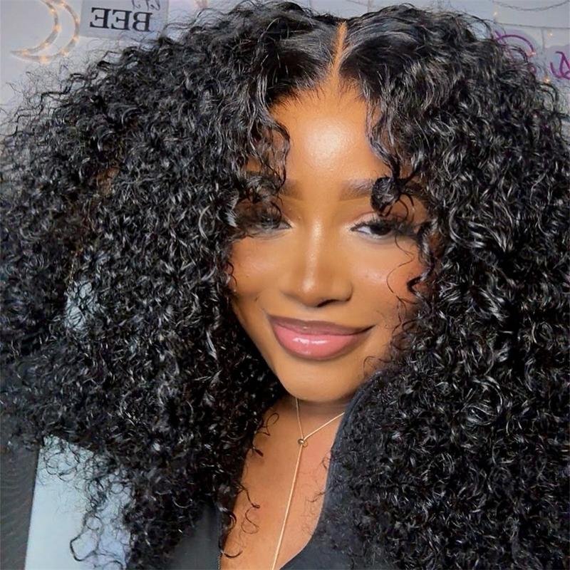 Wiggins Hair Short Curly Wigs Popping Fluffy Curl 250% Density 7x4 Pre Cut Ready To Go Curly Glueless Wigs Ready To Wear Human Hair Beginners Glueless Wig Outdoorfun 8