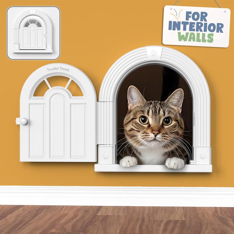 Diy cat door in wall hotsell