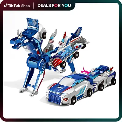 thumbnail image 2 of 2025 New Dinosaur Transforming Car Toy, Magnetic Cars Transform Into Dinosaurs Figure, Fun 2 of 10