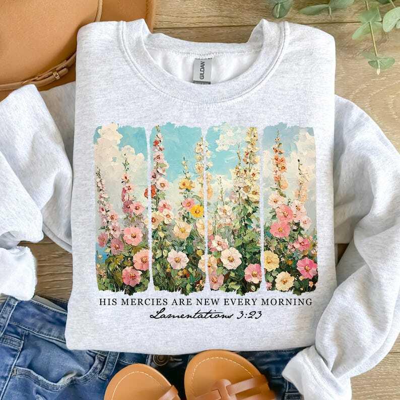 New Mercies Every Morning Boho Christian Hoodie New Mercies Every Morning Boho Christian Hoodie