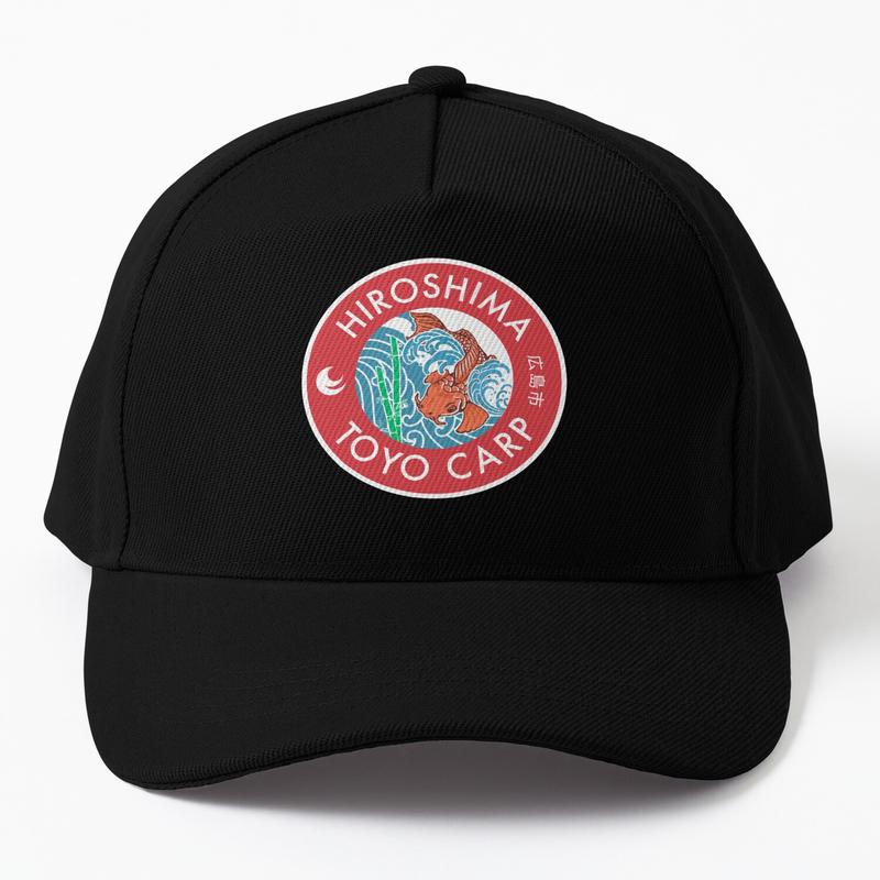 TikTok Shop Hiroshima Toyo Carps Logo Design on a Quality Twill Cap Hat Ideal for Fans of the Japanese Baseball Team and Stylish Sports Merchandise