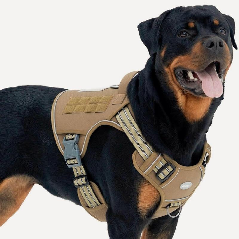 TikTok Shop Auroth Tactical Dog Harness for Large Dogs No Pull Adjustable Pet Harness Reflective K9 Working Training Easy Control Pet Vest Military Service Dog Harnesses Army Yellow L Auroth Pets