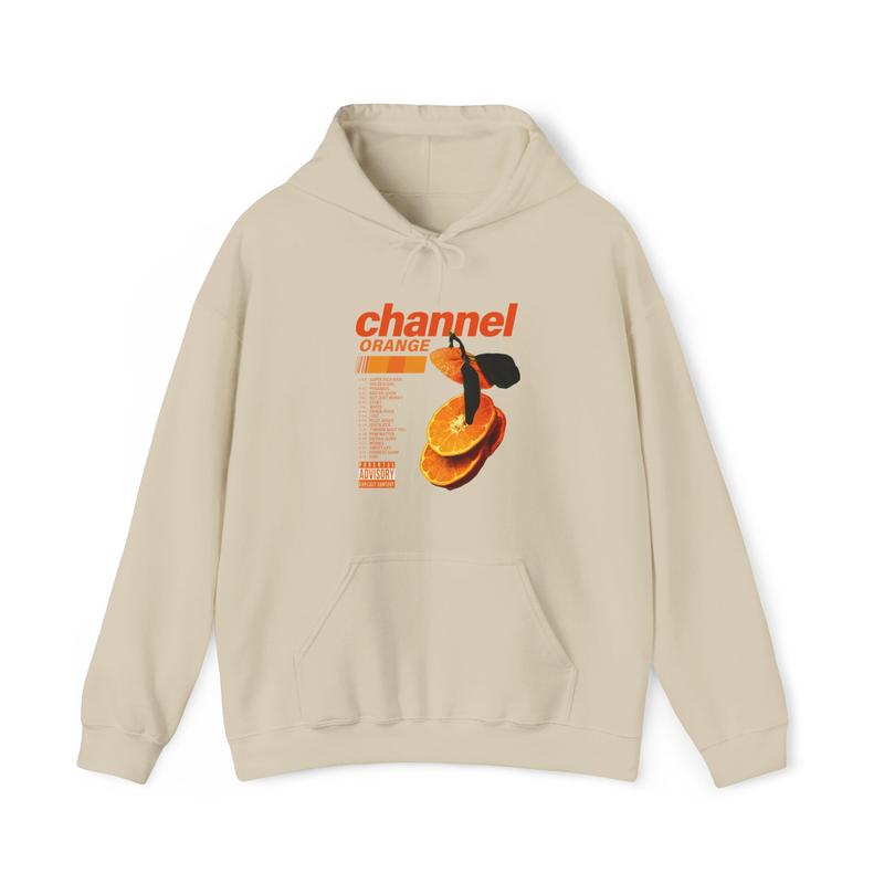 TikTok Shop Frank Ocean Channel Orange Hoodie Channel Orange Song List Hoodie Two Sided Channel Orange Hoodie Blond Album Hoodie Unisex Hoodie High Quality Sport Great Gift For Friend Street Style Tre...