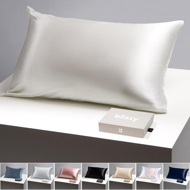 Blissy Silk Pillowcase - 100% Pure Mulberry Silk - Improve Your Hair, Skin and Health While You Sleep! - The Only Award Winning & Dermatologist Approved Silk Pillowcase 1