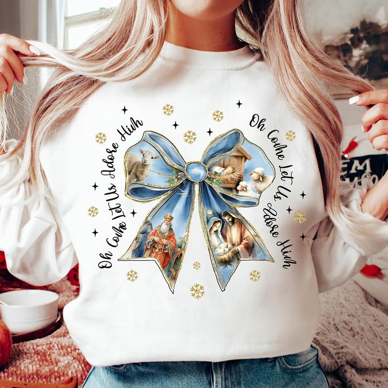 Coquette Jesus Christmas Sweatshirt Coquette Jesus Christmas Sweatshirt