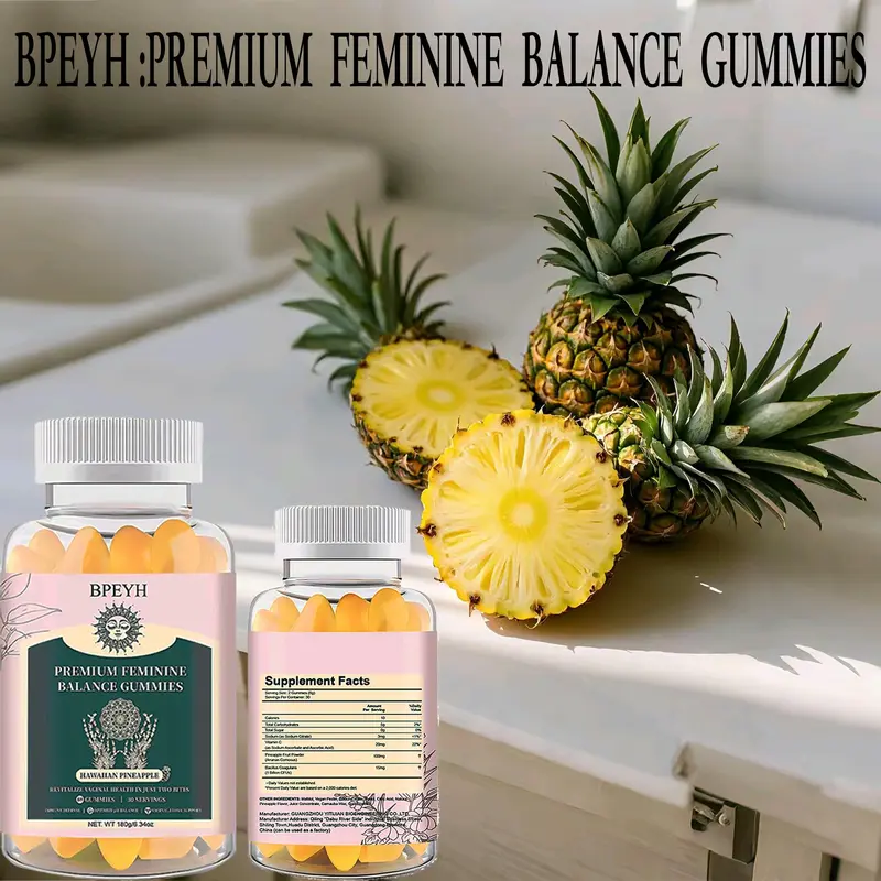 Product Introduction of BPEYH Women's Probiotic Gummies - Tropical Pineapple Flavor, 60 Gummies (30-Day Supply), Prebiotic & Lactobacillus Blend for Gut & Feminine Health 13