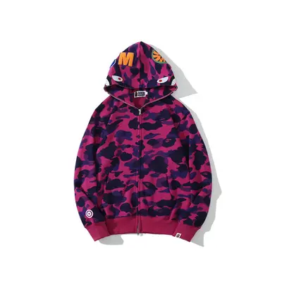 BAPE outlet HOODIE Shark Purple LILAC CAMO