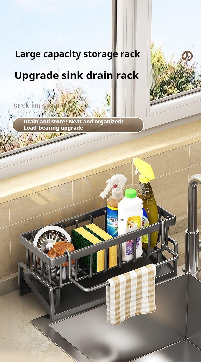 【Satisfaction Guarantee】 Sponge holder for kitchen sink with a drain