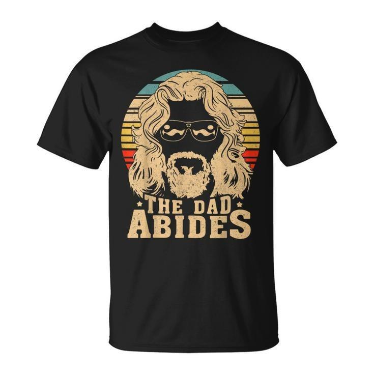 Mens The Dad Abides Retro Father's Day T-Shirt Mens The Dad Abides Retro Father's Day T-Shirt