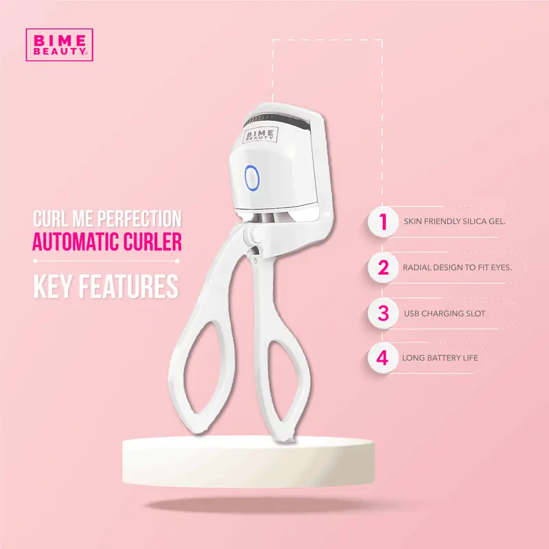 Bime Beauty Electric Heated Eyelash Curler | Long-Lasting Eyelash Curler Professional Eye Makeup Tool | Curl Eyelashes Effortlessly 6