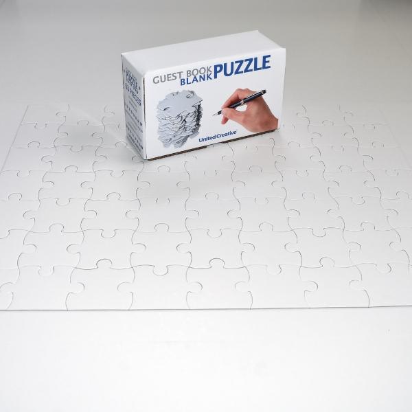 Guest Book Blank Puzzle 23x18 inches, 63 Pieces, Ideal for DIY Painting, Art and Craft Projects, Wedding Birthday Party Events, Guest Book Alternative 3