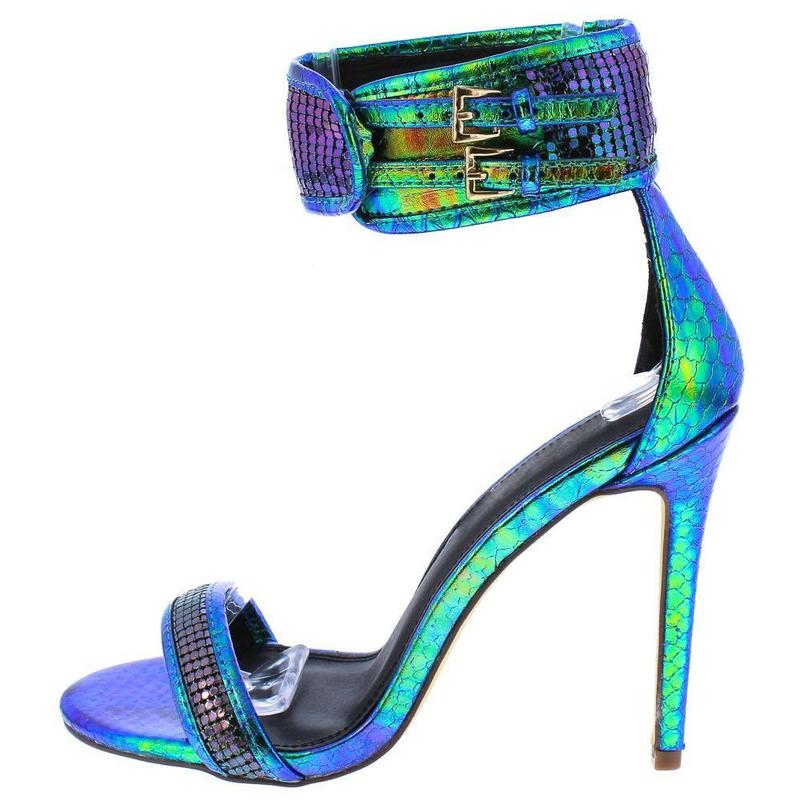 Green hologram heels hotsell