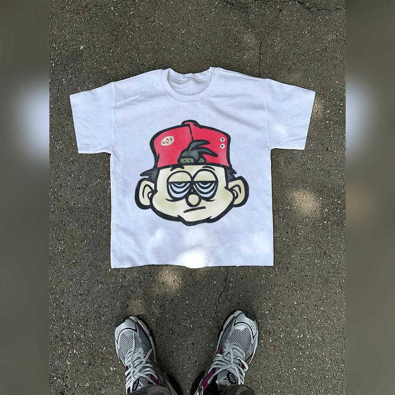 Casual Short sleeve Print Round neck T-shirt Casual Short sleeve Print Round neck T-shirt