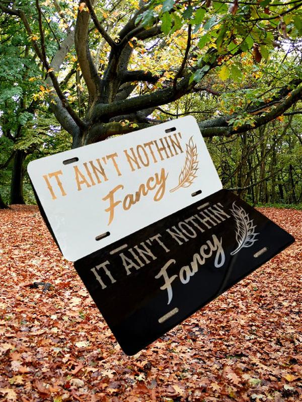 It Aint Nothin Fancy License Plate Blue Collar License Plate - TikTok Shop