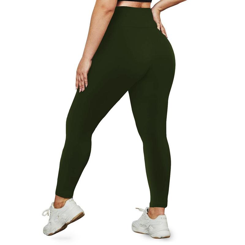 TikTok Shop Women Workout Leggings Seamless High Waisted Solid Yoga Pants Soft Plus Size Leggings