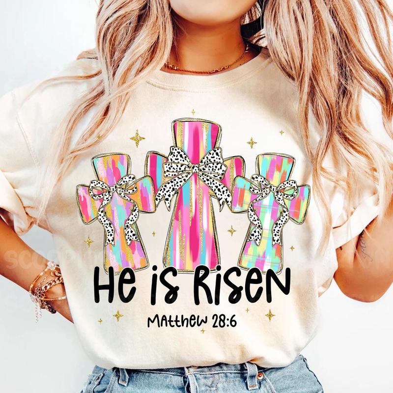 He Is Risen Matthew 28:6 Easter Celebration Christian Shirt He Is Risen Matthew 28:6 Easter Celebration Christian Shirt