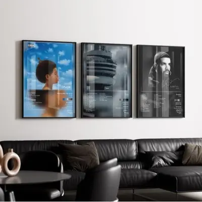 Drake Poster 3 Pack, Rapper Album Art, More Life, Views, good Scorpion, Drake Room De