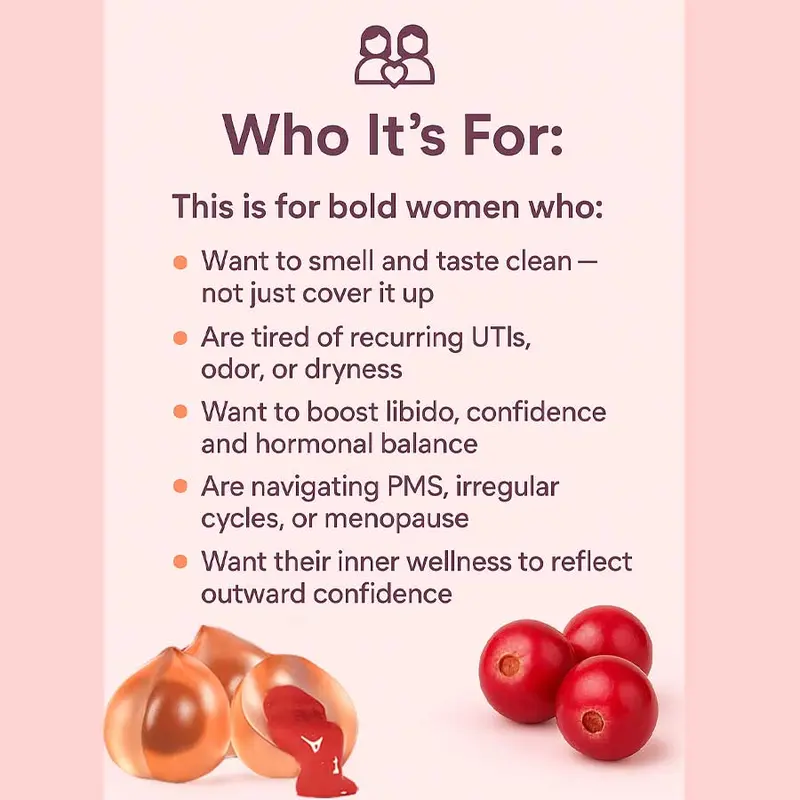 Product Introduction of Boost Beacon Women's Probiotic Gummies for Feminine Health | Cranberry Gummies for pH Balance & UTI Prevention | Vitamin C | Hormonal Support | 60ct Supplement Natural 6