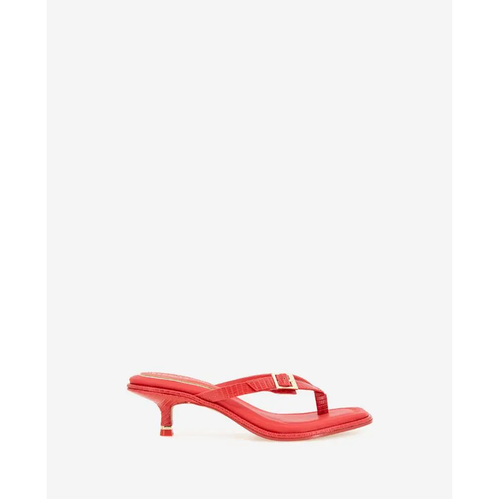 red kitten heel sandal-TikTok Shop