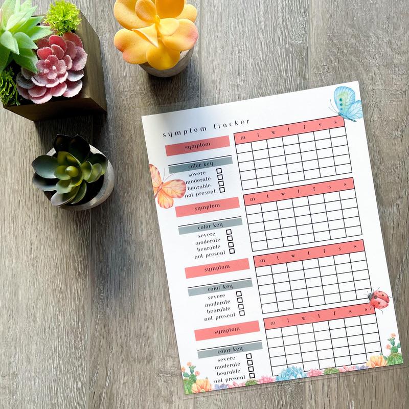 ADHD Succulent Monthly Symptom Tracker - Laminated Planner - TikTok Shop