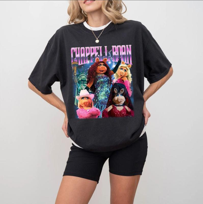 TikTok Shop Chappell Bootleg Vintage T Shirt Sweatshirt Hoodie Chappell Music Shirt Pink Piggy Club Shirt Miss Piggy Muppets Unisex Comfort Colors Shirt Midwest Princess Shirt Piggy Concert T Shirt