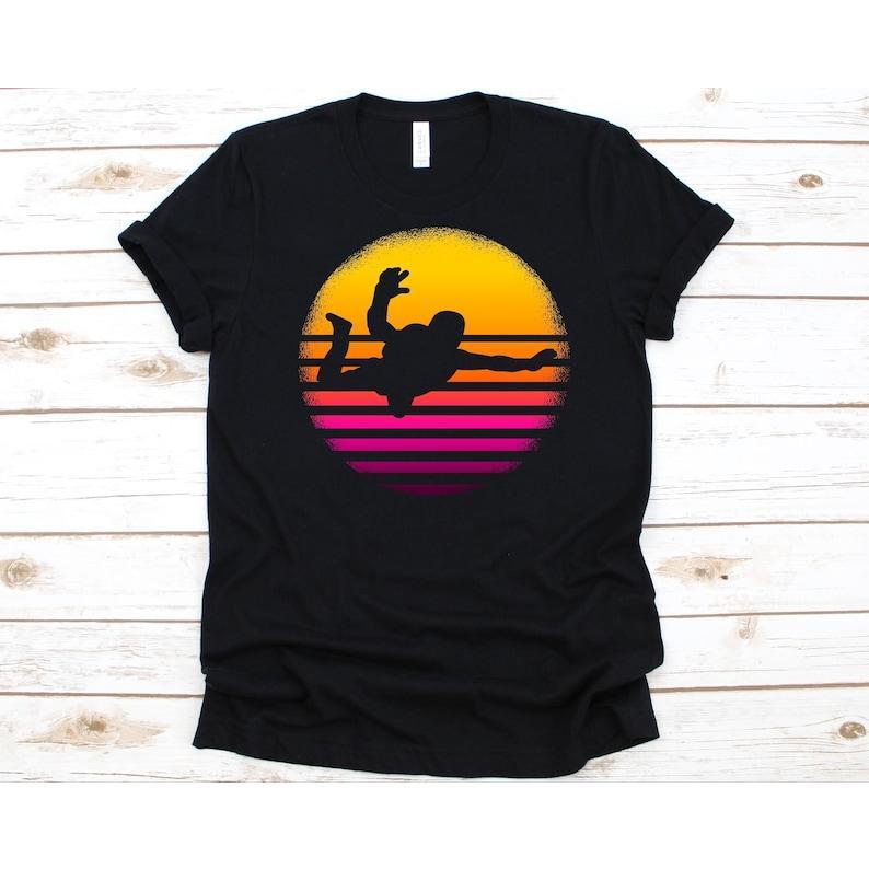 Skydive Tshirt In Retro Colors-Tee For Skydiving Instructor Skydive Tshirt In Retro Colors-Tee For Skydiving Instructor