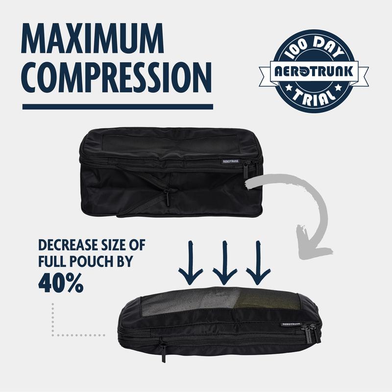 Aerotrunk Collapsible Compression Packing Cubes (4-Pack) Grey / 4-Pack