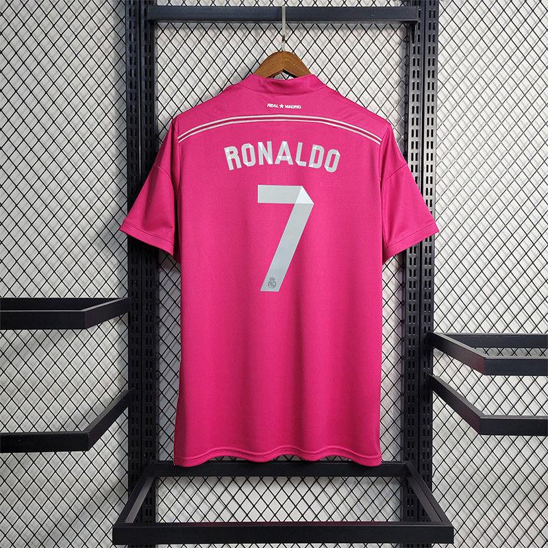 TikTok Shop 1415 away pink fan version short sleeved size 7 Cristiano Ronaldo retro football jersey