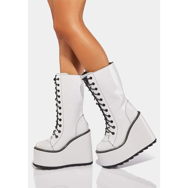 Dune white boots hotsell