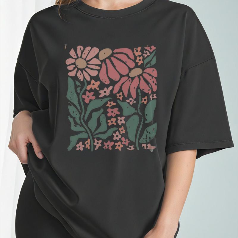 Daisy Flower Botanical Wildflower Art T-Shirt Daisy Flower Botanical Wildflower Art T-Shirt