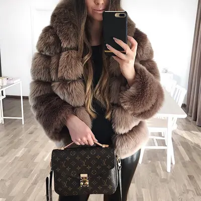 Fur jacket fashion nova best sale