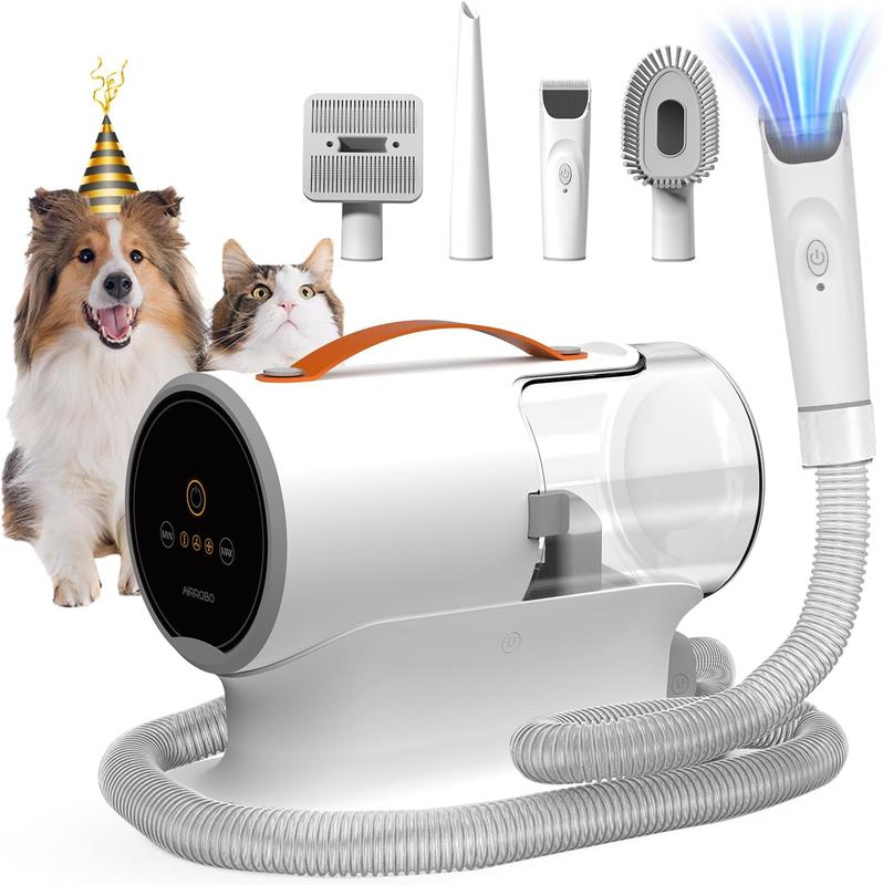 TikTok Shop Dog hair vacuum cleaner beauty kit with pet nail clipper 1.5L dust cup dog brush vacuum cleaner with 7 pet hair removal beauty tools set for home cleaning and hair