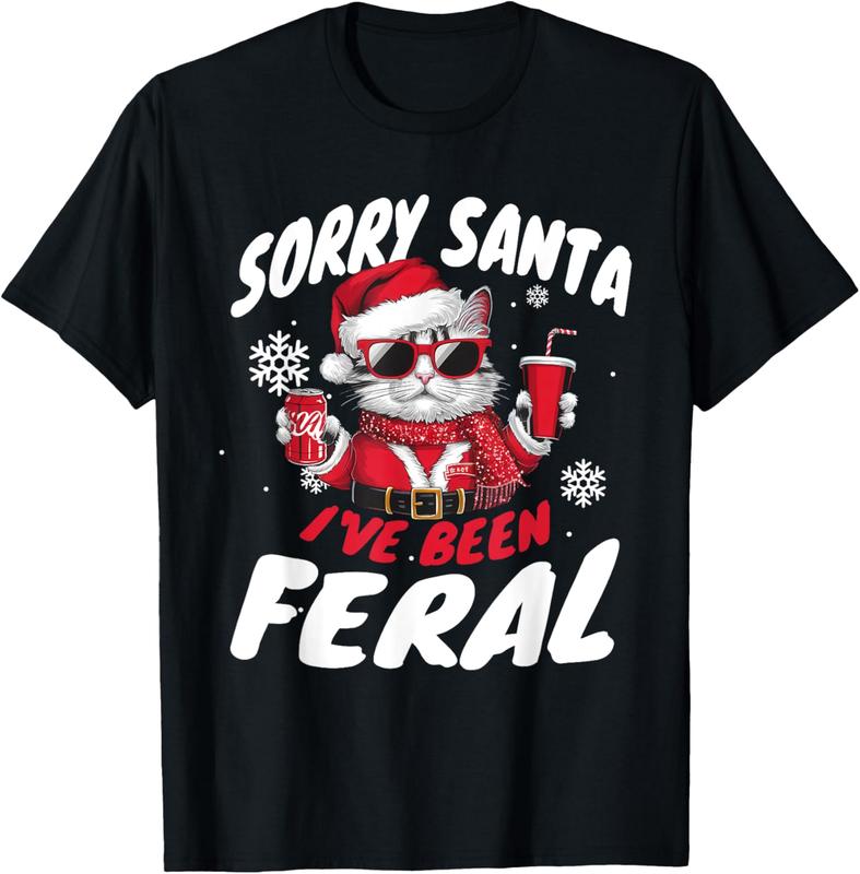Santa Cat Is Coming T-Shirt Santa Cat Is Coming T-Shirt