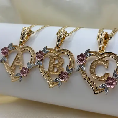 Initial Necklace Customized Jewelry For Boyfriend Gold Initial